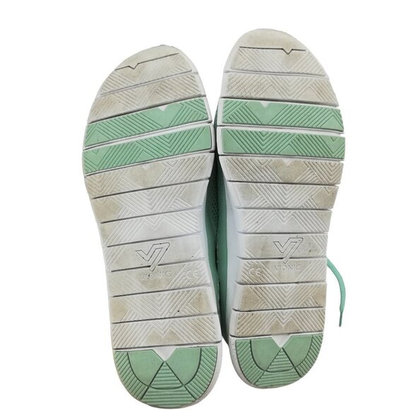 Vionic Joey Fresh Green Nubuck Leather Low Top Sneakers Size 8.5 Comfort Walking - Picture 9 of 11